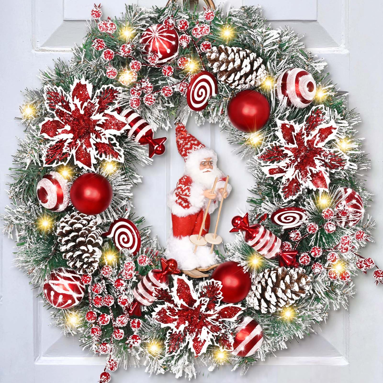 Amazon.com: Christmas Wreaths for Front Door, 18